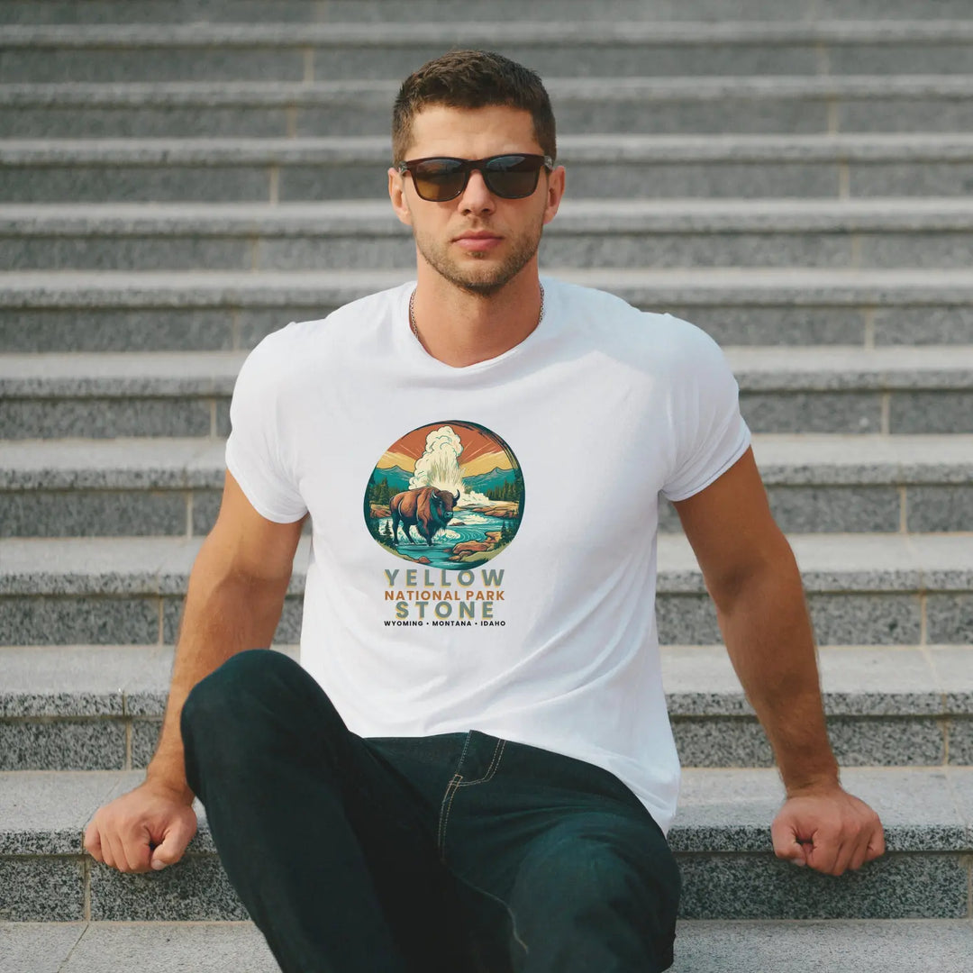 Vintage National Park Tee Yellowstone Graphic T-Shirt Outdoor Adventure Shirt Nature Lover Gift Travel Souvenir