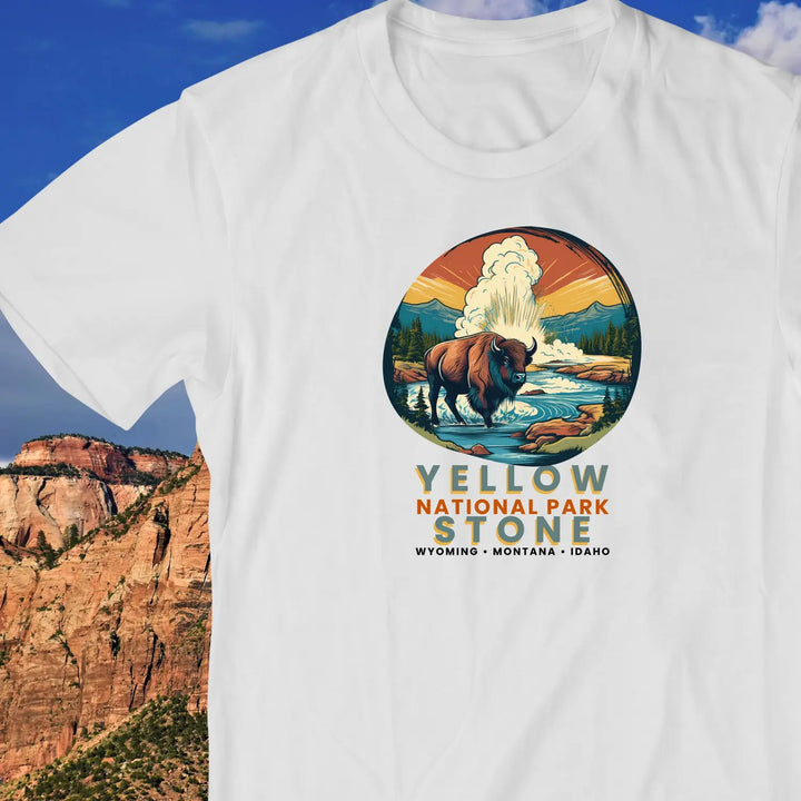Vintage National Park Tee Yellowstone Graphic T-Shirt Outdoor Adventure Shirt Nature Lover Gift Travel Souvenir
