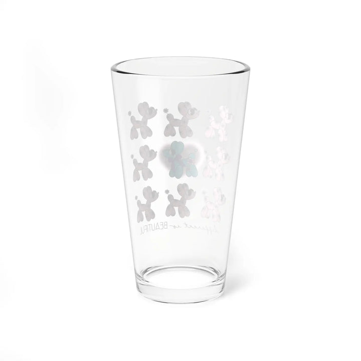 Whimsical Mixing Glass with Poodles | 16oz Unique Gift Fun Drinkware Dog Lover’s Mug Cute Pet Design Custom Glassware