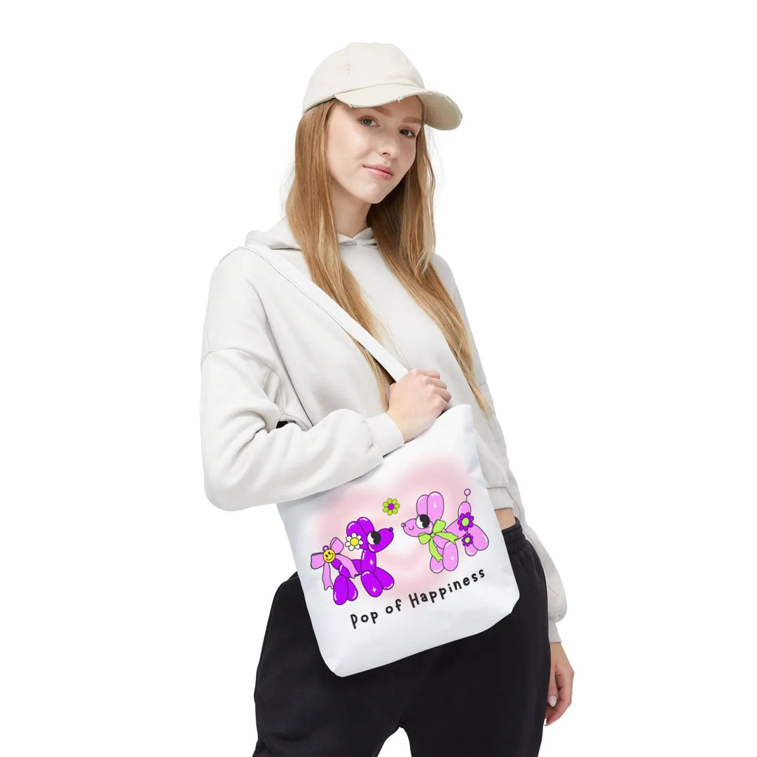 Whimsical Tote Bag with Cute Floral Design | Eco-Friendly Shopping - Bags