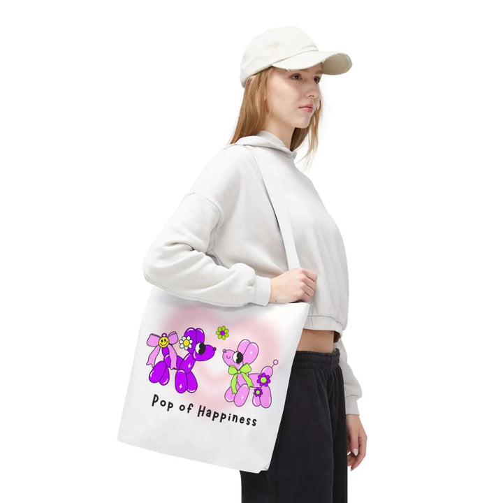Whimsical Tote Bag with Cute Floral Design | Eco-Friendly Shopping - Bags
