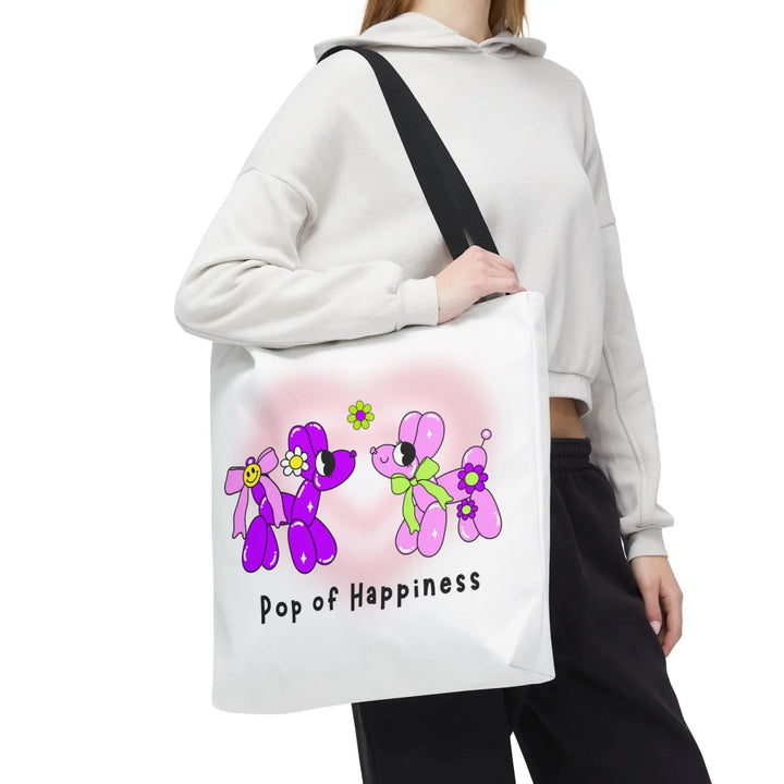 Whimsical Tote Bag with Cute Floral Design | Eco-Friendly Shopping - Bags
