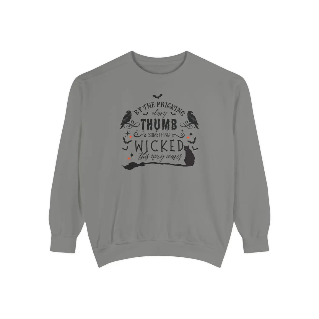 Wicked Shakespeare Quote Sweatshirt Halloween Party Wear Fall Clothing Unisex Pullover Typography Jumper Grey / S