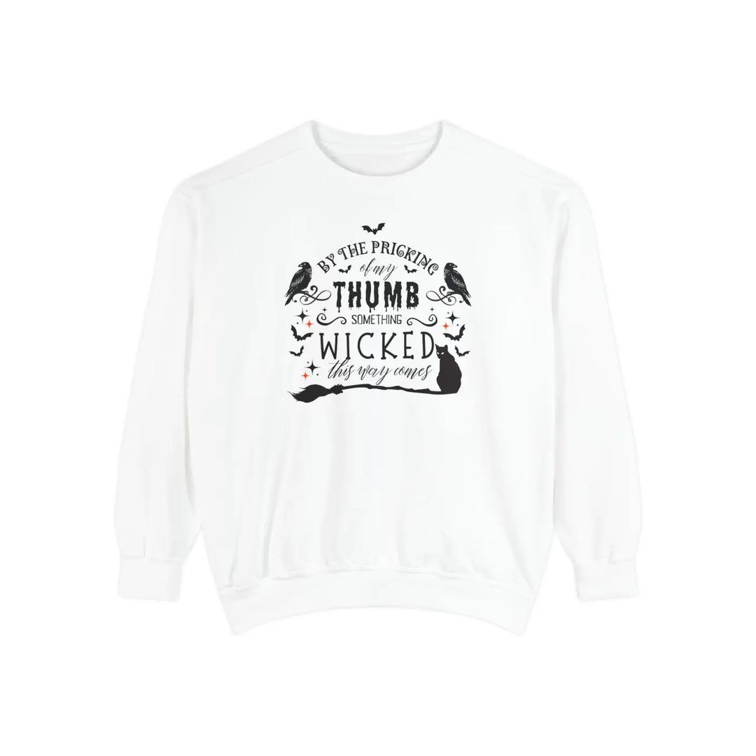 Wicked Shakespeare Quote Sweatshirt Halloween Party Wear Fall Clothing Unisex Pullover Typography Jumper White / S