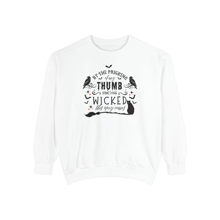 Wicked Shakespeare Quote Sweatshirt Halloween Party Wear Fall Clothing Unisex Pullover Typography Jumper White / S