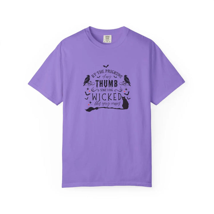 Wicked Vibes Unisex T shirt Halloween Apparel Graphic Tee Spooky Season Shirt Alternative Fashion Gift for Her Violet