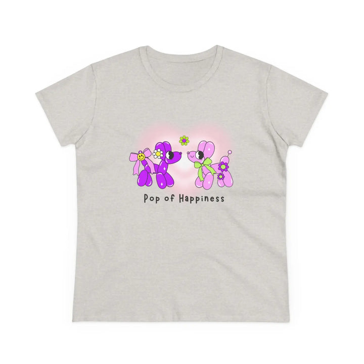 Women’s Cotton Tee - Pop of Happiness Cute Gift for Her Casual Spring Style - T-Shirt