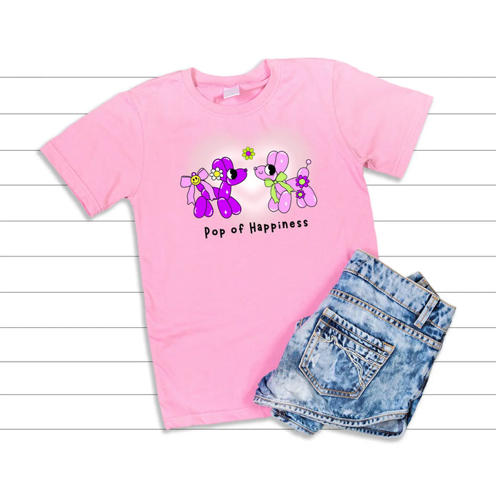 Women’s Cotton Tee - Pop of Happiness Cute Gift for Her Casual Spring Style - T-Shirt