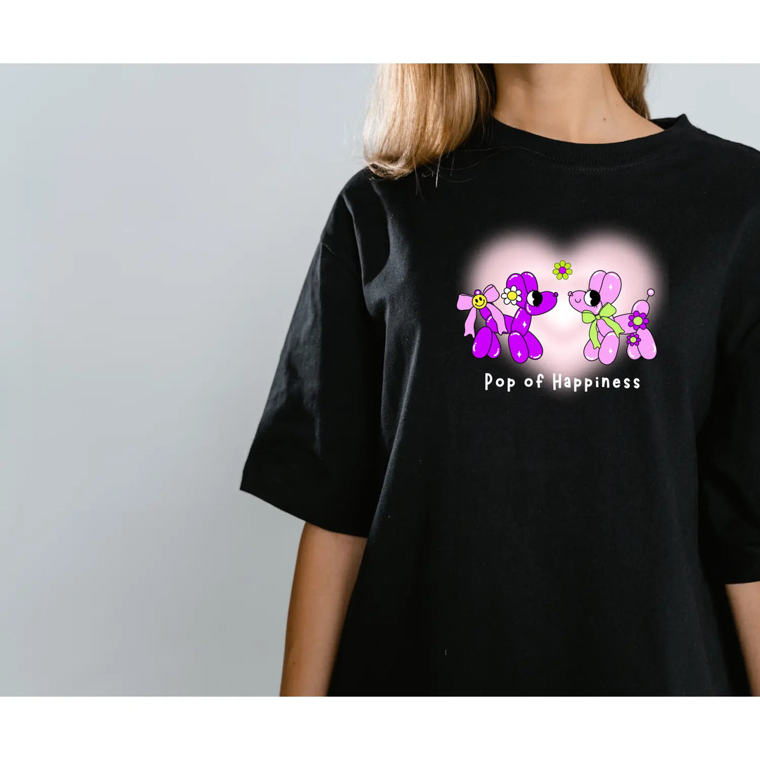 Women’s Cotton Tee - Pop of Happiness Cute Gift for Her Casual Spring Style - T-Shirt