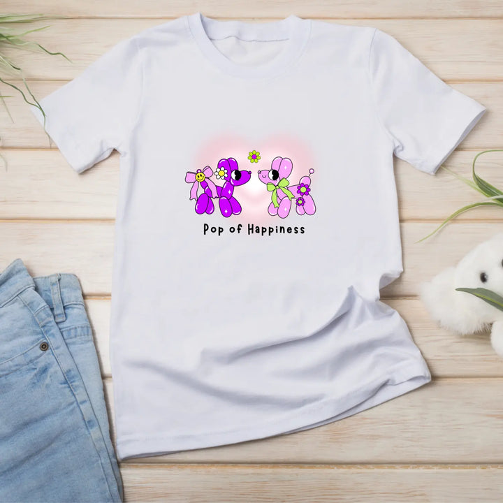 Women’s Cotton Tee - Pop of Happiness Cute Gift for Her Casual Spring Style - T-Shirt