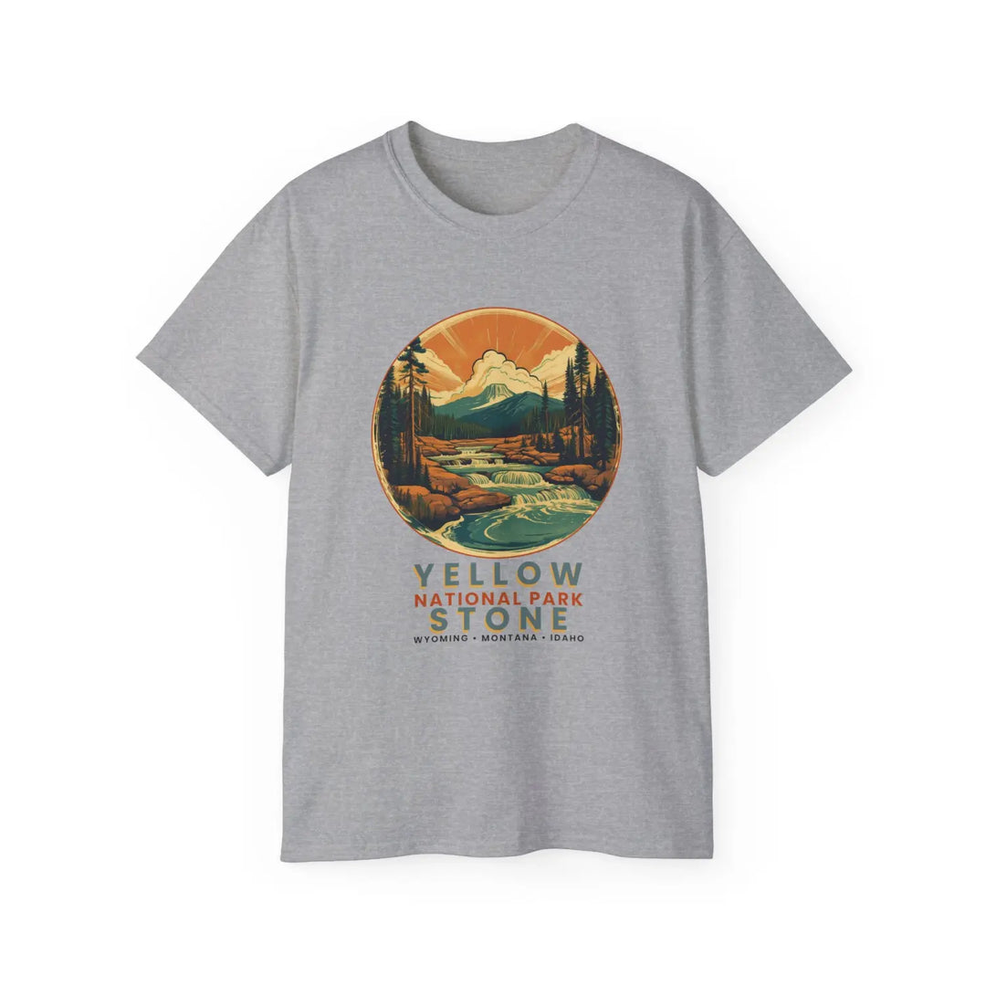 Yellowstone National Park Adventure Tee Nature Lover Shirt Unisex Cotton Travel Gift Outdoor Enthusiast Apparel - Sport