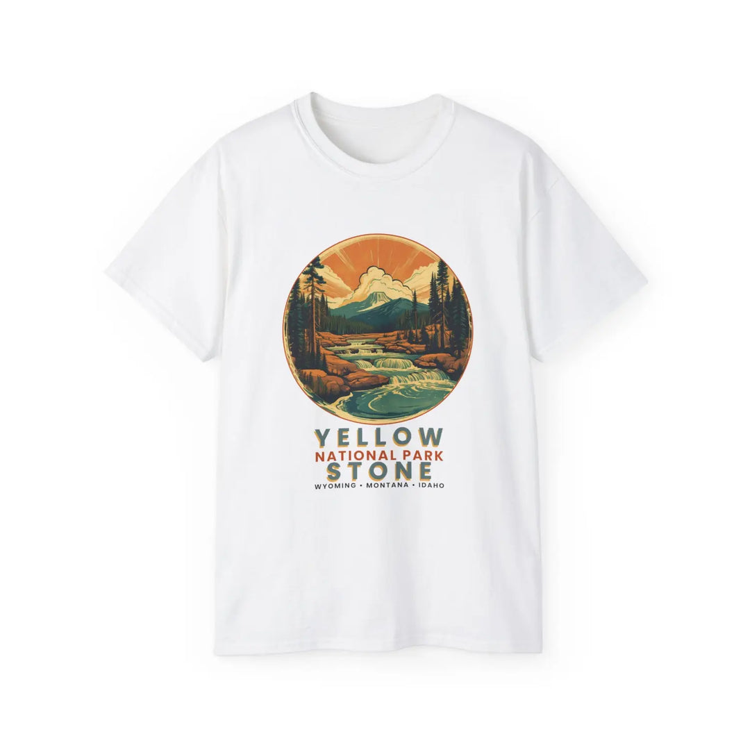 Yellowstone National Park Adventure Tee Nature Lover Shirt Unisex Cotton Travel Gift Outdoor Enthusiast Apparel - White