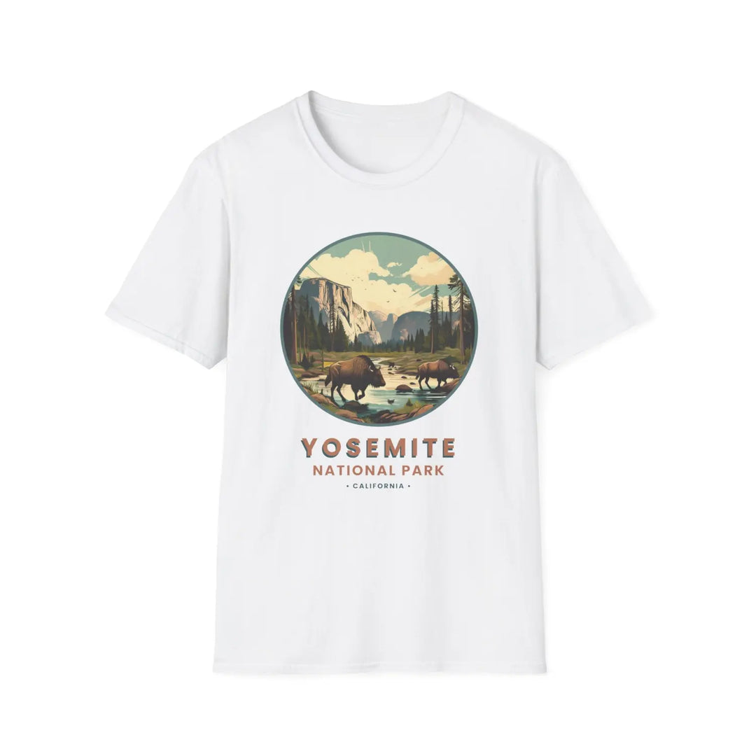 Yosemite National Park Vintage Unisex T-Shirt Eco-Friendly Nature Lover Gift - XS / White