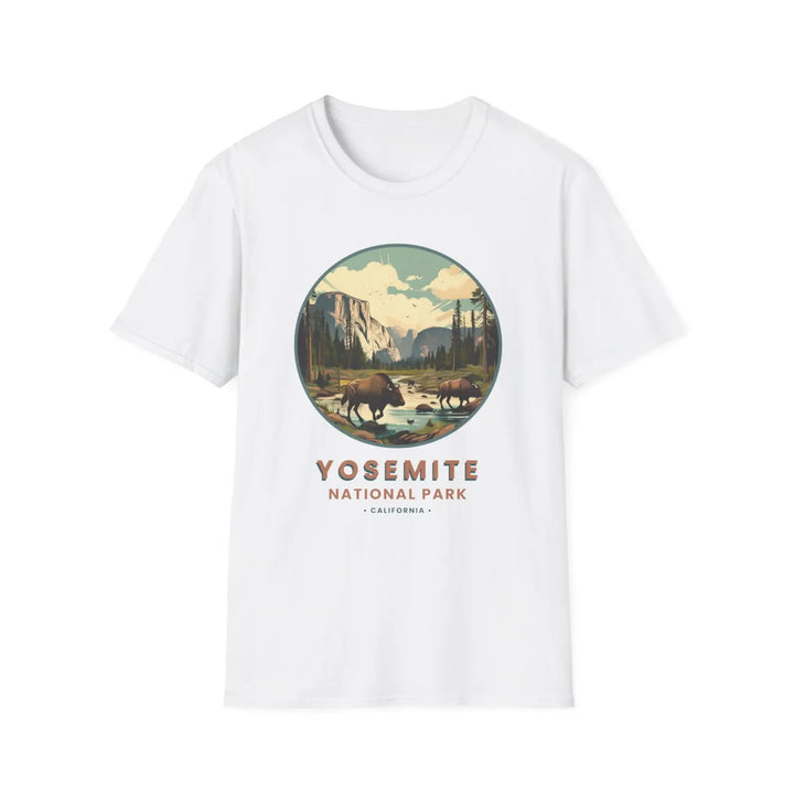 Yosemite National Park Vintage Unisex T-Shirt Eco-Friendly Nature Lover Gift - XS / White