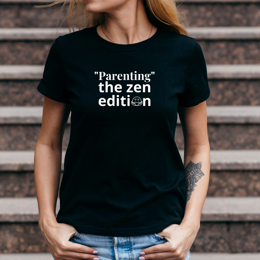 Zen Parenting Unisex T-Shirt Mindful Tee Relaxed Fit Shirt Gift for Parents Casual Wear Relaxation Top