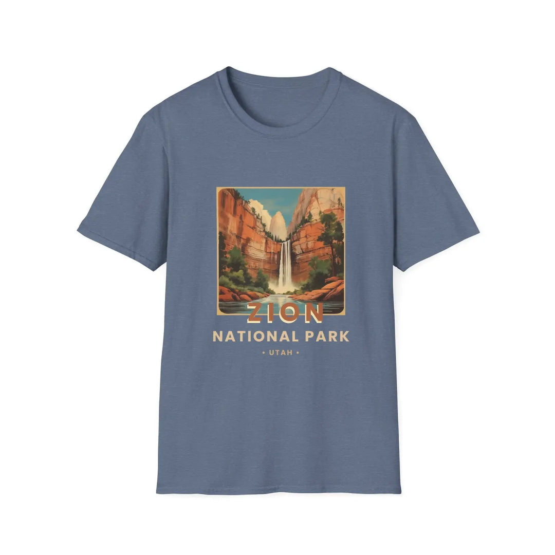 Zion National Park T-Shirt - S / Heather Indigo