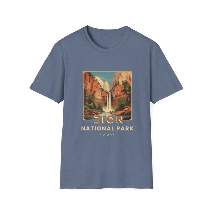 Zion National Park T-Shirt - S / Heather Indigo