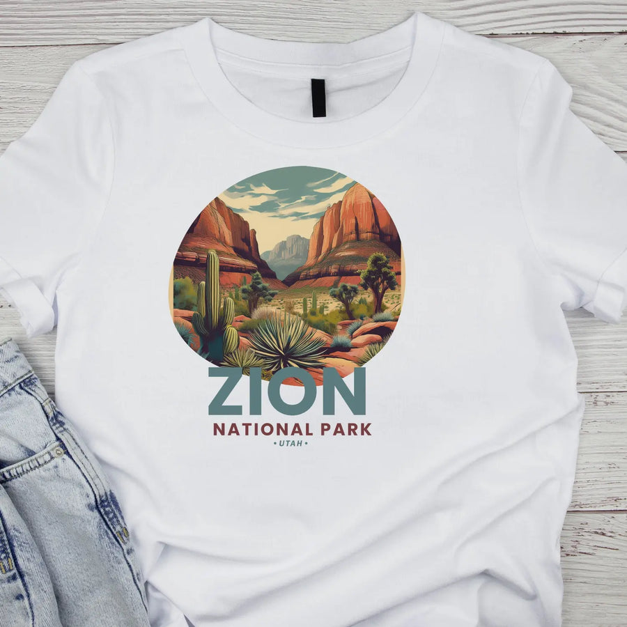 Zion National Park Vintage Tee Unisex T-Shirt Outdoor Adventure Shirt Gift Nature Lover Apparel