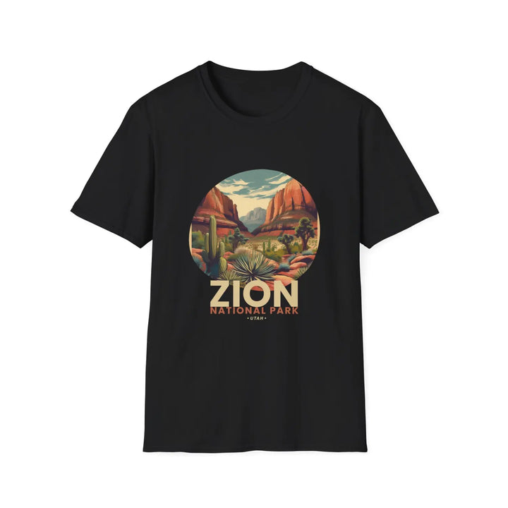 Zion National Park Vintage Tee Unisex T-Shirt Outdoor Adventure Shirt Gift Nature Lover Apparel - XS / Black
